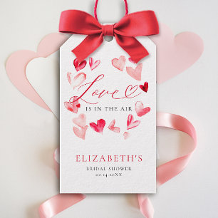 Valentine Moderne Whimsical Hartjes Bruids Bruilof Cadeaulabel