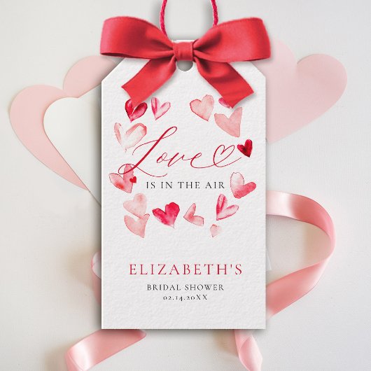 Valentine Moderne Whimsical Hartjes Bruids Bruilof Cadeaulabel