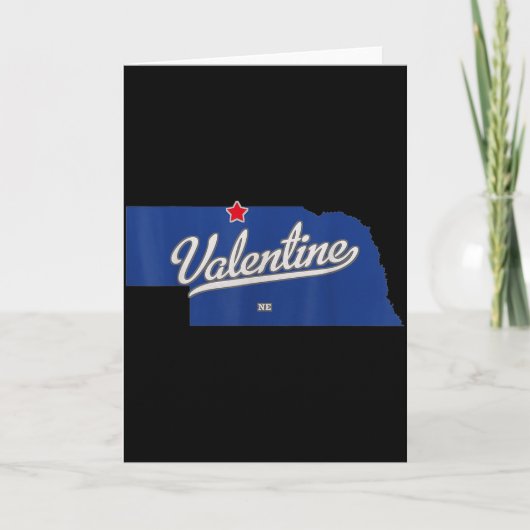 Valentine Nebraska Ne Kaart (Voorkant)