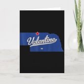 Valentine Nebraska Ne Map  Kaart (Voorkant)