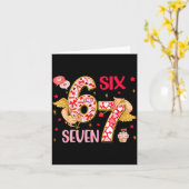 Valentine Nge 67 Funny Saying Six Seven Valentine' Kaart (Gele Bloem)