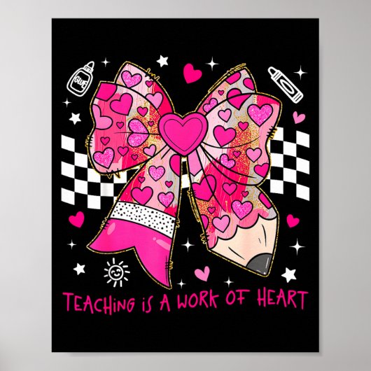 Valentine Onderwijs Is Een Werk Van Hart Potlood B Poster (Voorkant)