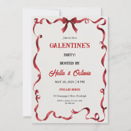 Valentine Party Invitation Printable Kaart