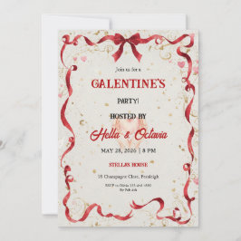 Valentine Party Invitation Printable Kaart