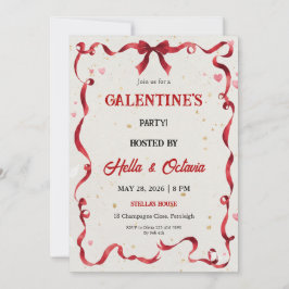 Valentine Party Invitation Printable Kaart