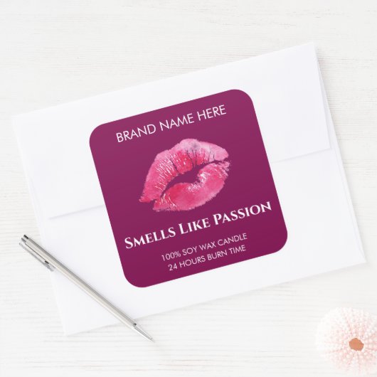 Valentine Passion & Love Custom Candle Sticker (Envelop)