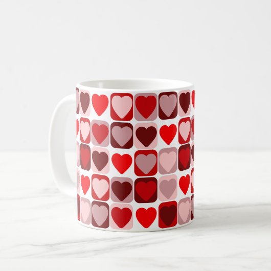 Valentine Patchwork Koffiemok (Voorkant links)
