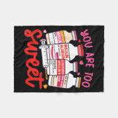 Valentine Pharmacist Diabetic Nurse Insulin Diabet Fleece Deken (Voorkant (Horizontaal))