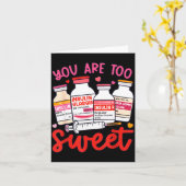 Valentine Pharmacist Diabetic Nurse Insulin Diabet Kaart (Gele Bloem)