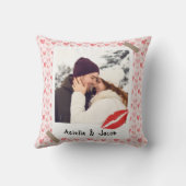 Valentine Photo Red Heart Dear Husband Custom Kussen (Achterkant)