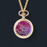 Valentine Photo Watch Necklace Love Quote Necklace Horloge<br><div class="desc">Celebrate love with this custom Valentine photo watch necklace, crafted with a durable alloy case and elegant alloy chain for a timeless look. Featuring the heartfelt quote “my soul smiles with you”, this personalised watch necklace is designed to capture deep emotional connections. Perfect for Valentine’s Day and romantic occasions, this...</div>