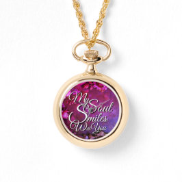 Valentine Photo Watch Necklace Love Quote Necklace Horloge