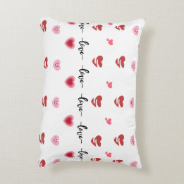 Valentine Pillow Heart Love Text Accent Kussen