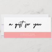 Valentine Pink Elegant Gift Certificate  (Achterkant)