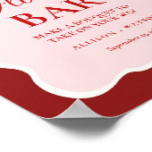 Valentine Pink Heart bridal shower flower bar Sign Poster (Hoek)