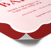 Valentine Pink Heart bridal shower flower bar Sign Poster (Hoek)