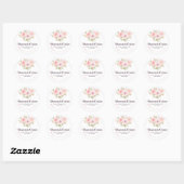 Valentine Pink Roses Watercolor Elegant Bakery Ronde Sticker (Vel)