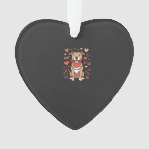 Valentine Pitbull Hond XOXO Liefde Design Ornament