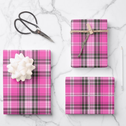 Valentine Plaid Wrapping Paper  (Voorkant)