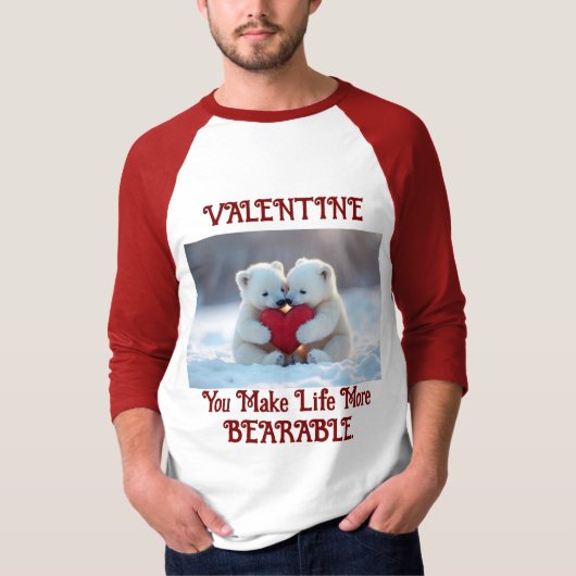 Valentine Polar Bear Cubs T-Shirt (Voorkant)