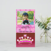 Valentine Prinses Meisje Feestdagenkaart (Staand voorkant)