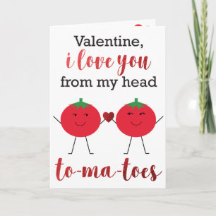 Valentine Puns Ik Hou van Jou Tomaten Kaart