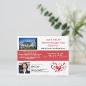 Valentine Real Estate Open Huis Uitnodiging (Staand voorkant)