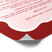 Valentine Red and pink Cupcake flavors sign Poster (Hoek)