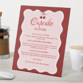 Valentine Red and pink Cupcake flavors sign Reclamebord Met Voetstuk (Insitu)