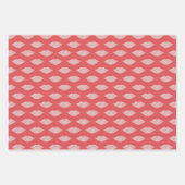 Valentine Red Glam Diamonds Lips Hearts Inpakpapier Vel (Voorkant)