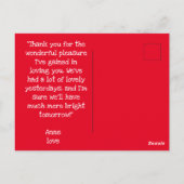 Valentine Red Happy heart romance graphic Briefkaart (Achterkant)