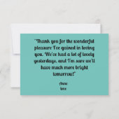 Valentine Red Happy hummingbird romance graphic Bedankkaart (Achterkant)