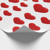 Valentine Red Hearts Wrapping Paper – Romantisch Cadeaupapier (Hoek)