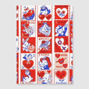 Valentine Retro Liefde Knuffels Cute Patroon
