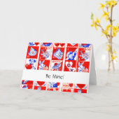 Valentine Retro Liefde Knuffels Cute Patroon Kaart (Gele Bloem)