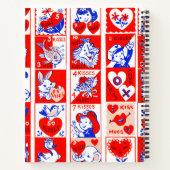 Valentine Retro Liefde Knuffels Cute Patroon Notitieboek (Achterkant)