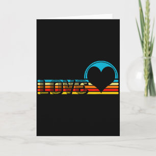 Valentine Retro Liefde Regenboog Hart  Kaart