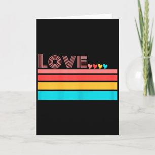 Valentine Retro Liefde Regenboog Kaart