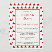 Valentine Rode Hart Bruiloft Feest Kaart (Voorkant / Achterkant)