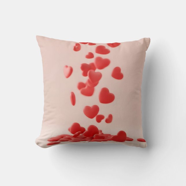 valentine romantic heart decoration background kussen (Voorkant)