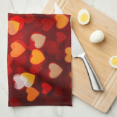 Valentine Romantic Heart Pattern  Theedoek (Quarter Fold)