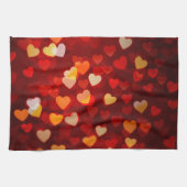 Valentine Romantic Heart Pattern  Theedoek (Horizontaal)