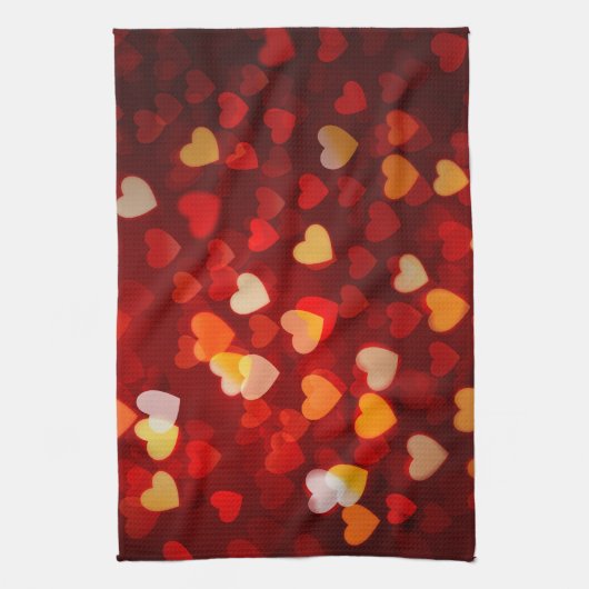 Valentine Romantic Heart Pattern Theedoek (Verticaal)