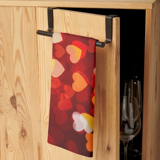 Valentine Romantic Heart Pattern  Theedoek (Derde Gevouwen)