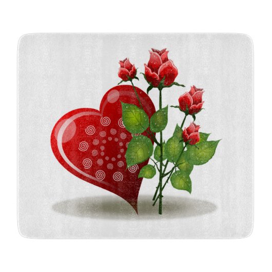 VALENTINE ROOD HART EN ROZEN SNIJPLANK (Voorkant)