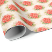 Valentine rose cadeaupapier (Rol Hoek)