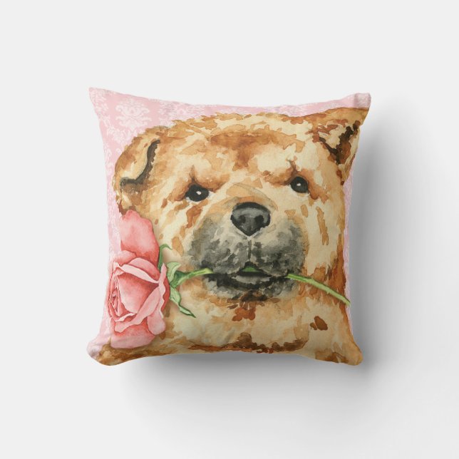 Valentine Rose Chow Kussen (Voorkant)
