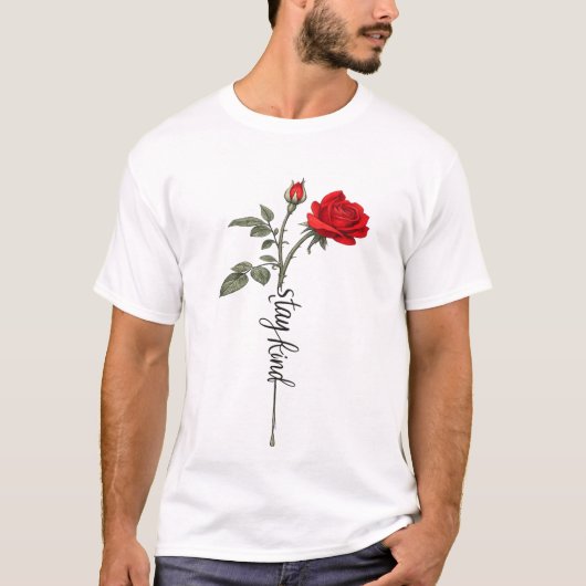 Valentine Rose Graphic Men’s T-Shirt (Voorkant)