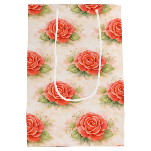 Valentine rose medium cadeauzakje (Achterkant)