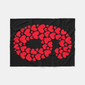 Valentine’s Day 67 Filled With Heart Funny Six Sev Fleece Deken (Voorkant (Horizontaal))